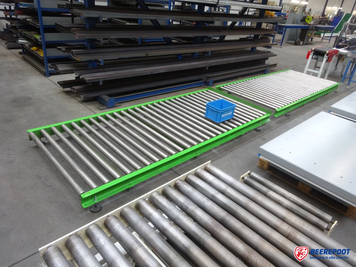 Rollenbaan met RVS rollen